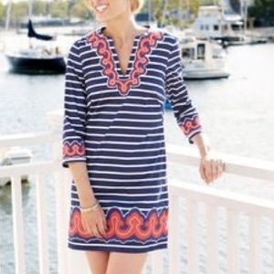 Vineyard Vines Border Print Tunic Dress Size L